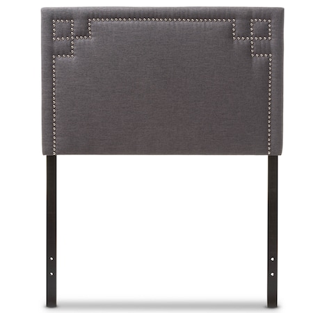 Baxton Studio Geneva Modern Dark Grey Upholstered Twin Size Headboard 125-6988